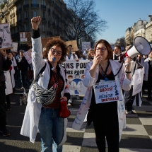 Manifestation des médecins libéraux contre la loi Rist